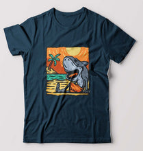 Load image into Gallery viewer, Shark T-Shirt for Men-Petrol Blue-Ektarfa.online
