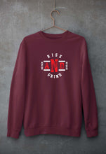 Load image into Gallery viewer, Rise &amp; Grind Gym Unisex Sweatshirt for Men/Women-Maroon-Ektarfa.online
