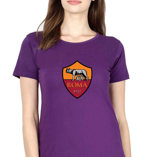 A.S. Roma T-Shirt for Women-Purple-Ektarfa.online