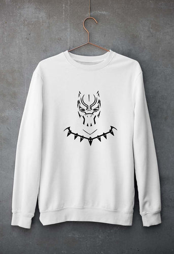 Black Panther Superhero Unisex Sweatshirt for Men/Women-S(40 Inches)-White-Ektarfa.online