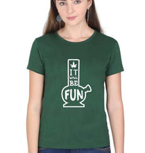 Load image into Gallery viewer, Bong T-Shirt for Women-Dark Green-Ektarfa.online
