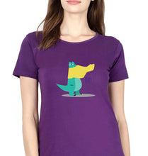 Load image into Gallery viewer, Crocodile T-Shirt for Women-Purple-Ektarfa.online
