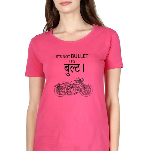 Royal Enfield Bullet T-Shirt for Women-Pink-Ektarfa.online