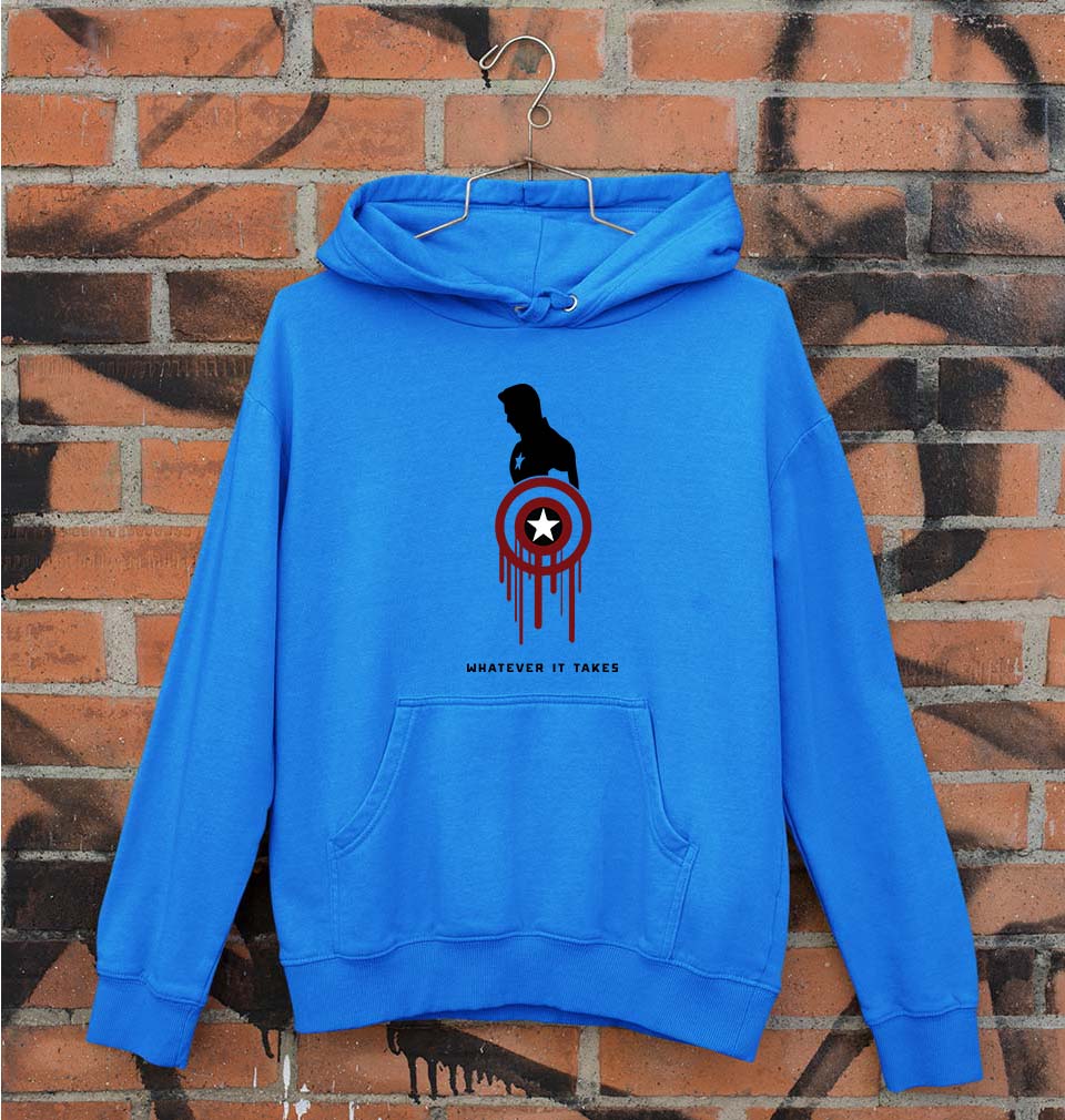 Captain America Superhero Unisex Hoodie for Men/Women-Royal Blue-Ektarfa.online