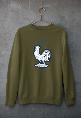 France Football Unisex Sweatshirt for Men/Women-Olive Green-Ektarfa.online