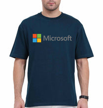 Load image into Gallery viewer, Microsooft Oversized T-Shirt for Men-Petrol Blue-Ektarfa.online
