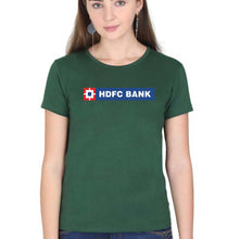 Load image into Gallery viewer, HDFC Bank T-Shirt for Women-Dark Green-Ektarfa.online
