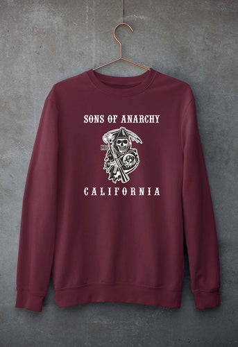 Sons of Anarchy Unisex Sweatshirt for Men/Women-Maroon-Ektarfa.online
