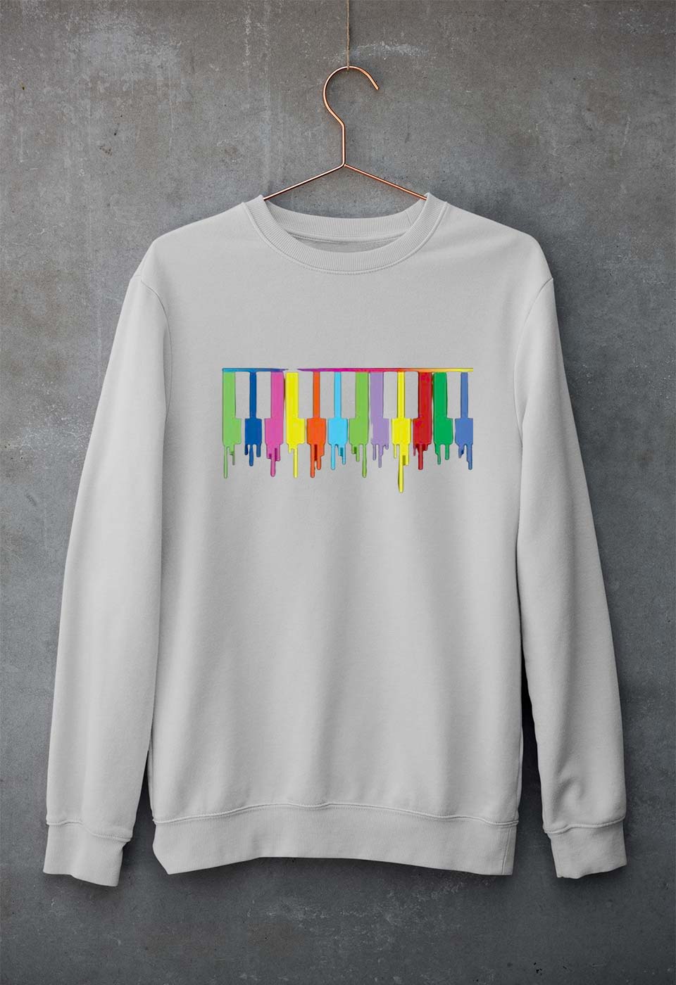 Piano Unisex Sweatshirt for Men/Women-Grey Melange-Ektarfa.online