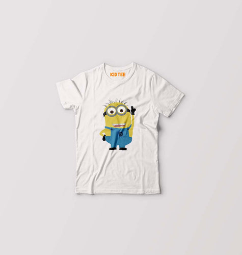 Minion Gru Kids T-Shirt for Boy/Girl-White-Ektarfa.online