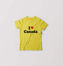 Load image into Gallery viewer, I Love Canada Kids T-Shirt for Boy/Girl-Yellow-Ektarfa.online
