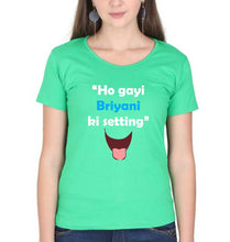 Load image into Gallery viewer, Biryani T-Shirt for Women-flag green-Ektarfa.online
