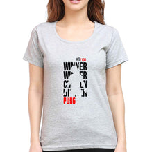 Load image into Gallery viewer, PUBG Winner Winner Chicken Dinner T-Shirt for Women-Grey Melange-Ektarfa.online
