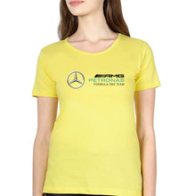 Load image into Gallery viewer, Mercedes AMG Petronas F1 T-Shirt for Women-XS(32 Inches)-Yellow-Ektarfa.online
