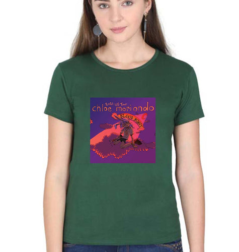 Blood Bunny T-Shirt for Women-Dark Green-Ektarfa.online