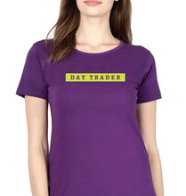Load image into Gallery viewer, Day Trader Share Market T-Shirt for Women-Purple-Ektarfa.online
