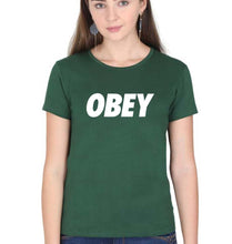 Load image into Gallery viewer, Obey T-Shirt for Women-Dark Green-Ektarfa.online
