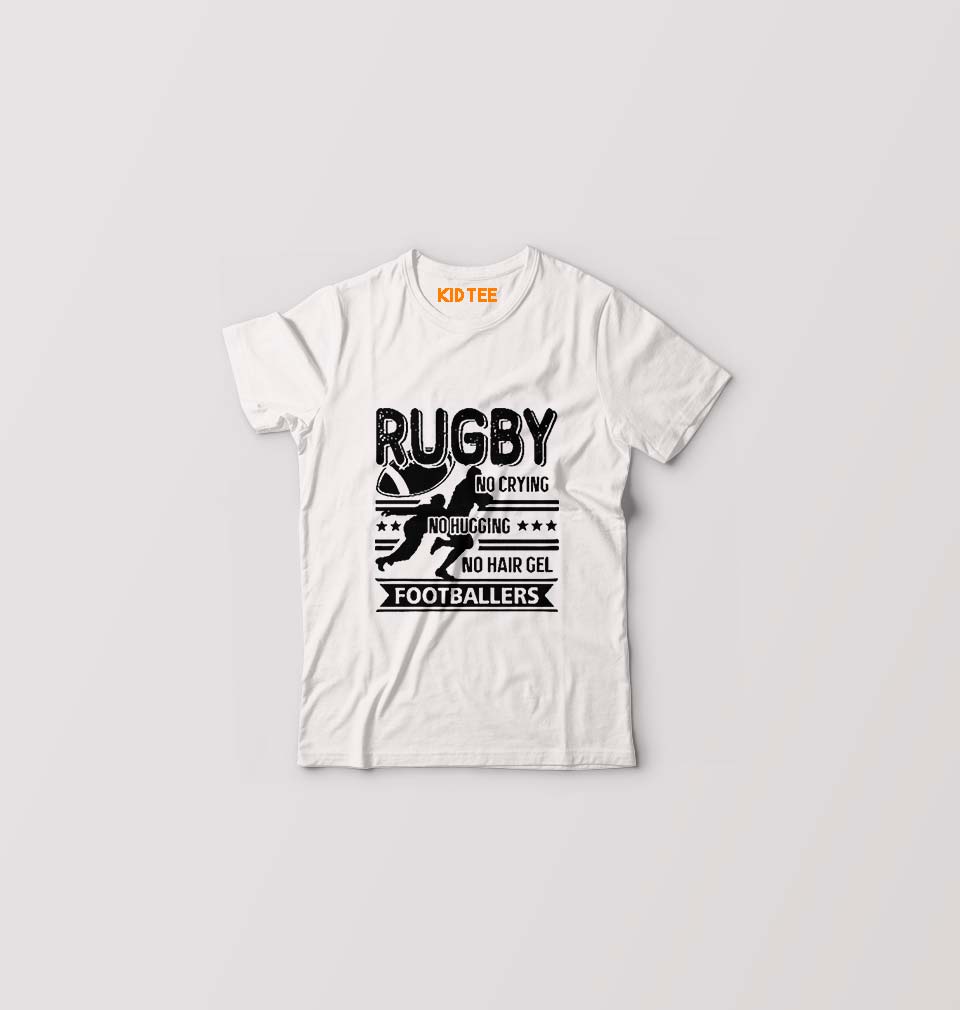 Rugby Kids T-Shirt for Boy/Girl-White-Ektarfa.online