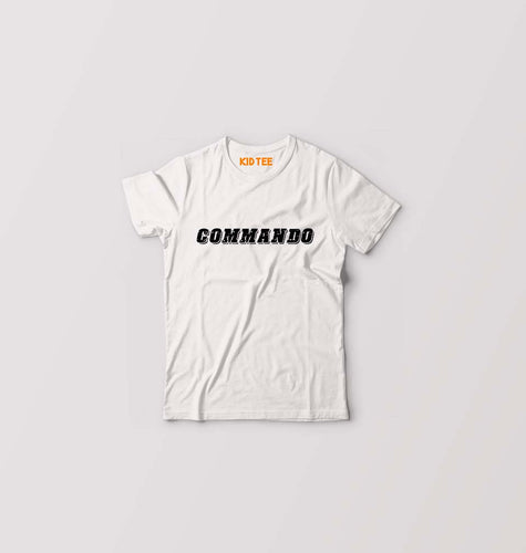 Commando Kids T-Shirt for Boy/Girl-White-Ektarfa.online