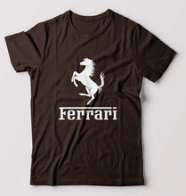 Load image into Gallery viewer, Ferrari F1 T-Shirt for Men-S(38 Inches)-Coffee Brown-Ektarfa.online
