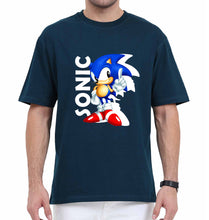 Load image into Gallery viewer, Sonic Oversized T-Shirt for Men-Petrol Blue-Ektarfa.online
