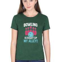 Load image into Gallery viewer, Bowling T-Shirt for Women-Dark Green-Ektarfa.online
