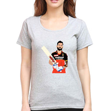 Load image into Gallery viewer, Virat Kohli T-Shirt for Women-Grey Melange-Ektarfa.online
