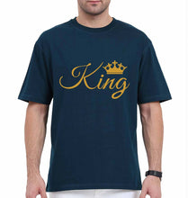 Load image into Gallery viewer, King Oversized T-Shirt for Men-Petrol Blue-Ektarfa.online
