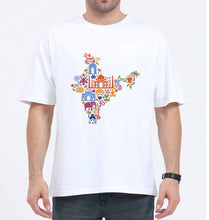 Load image into Gallery viewer, India Oversized T-Shirt for Men-White-Ektarfa.online
