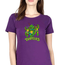 Load image into Gallery viewer, Ninja Turtles TMNT T-Shirt for Women-Purple-Ektarfa.online
