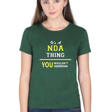 Load image into Gallery viewer, NDA Army T-Shirt for Women-Dark Green-Ektarfa.online
