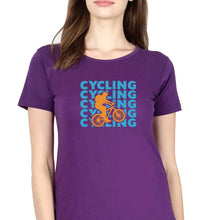 Load image into Gallery viewer, Cycling T-Shirt for Women-Purple-Ektarfa.online
