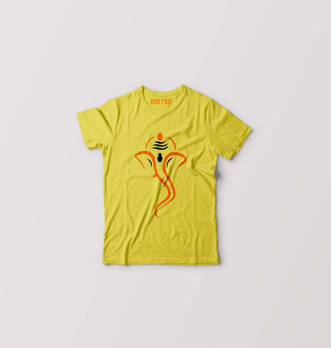 Shree Ganesh Kids T-Shirt for Boy/Girl-Yellow-Ektarfa.online