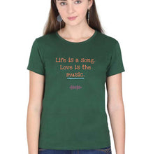 Load image into Gallery viewer, Love Music T-Shirt for Women-Dark Green-Ektarfa.online
