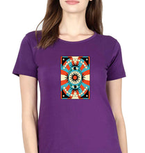 Load image into Gallery viewer, Psychedelic Peace and Love T-Shirt for Women-Purple-Ektarfa.online
