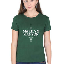 Load image into Gallery viewer, Marilyn Manson T-Shirt for Women-Dark Green-Ektarfa.online
