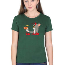 Load image into Gallery viewer, Tom and Jerry T-Shirt for Women-Dark Green-Ektarfa.online
