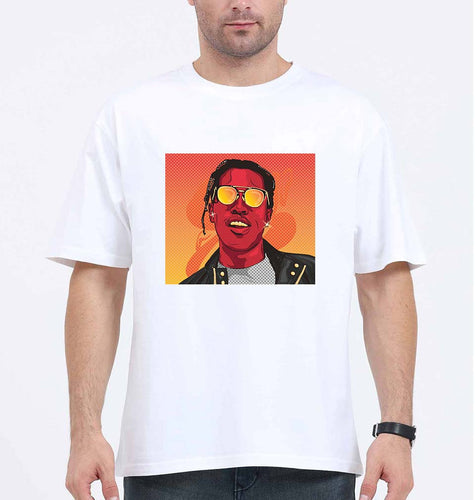 Asap Rocky Oversized T-Shirt for Men-White-Ektarfa.online