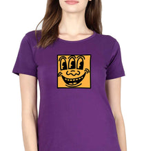 Load image into Gallery viewer, Keith Haring Funny T-Shirt for Women-Purple-Ektarfa.online
