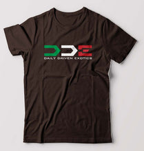 Load image into Gallery viewer, Daily Driven Exotics (DDE) T-Shirt for Men-Coffee Brown-Ektarfa.online
