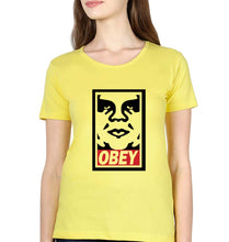 Load image into Gallery viewer, Obey T-Shirt for Women-Yellow-Ektarfa.online
