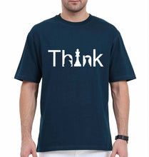 Load image into Gallery viewer, Chess Think Oversized T-Shirt for Men-Petrol Blue-Ektarfa.online
