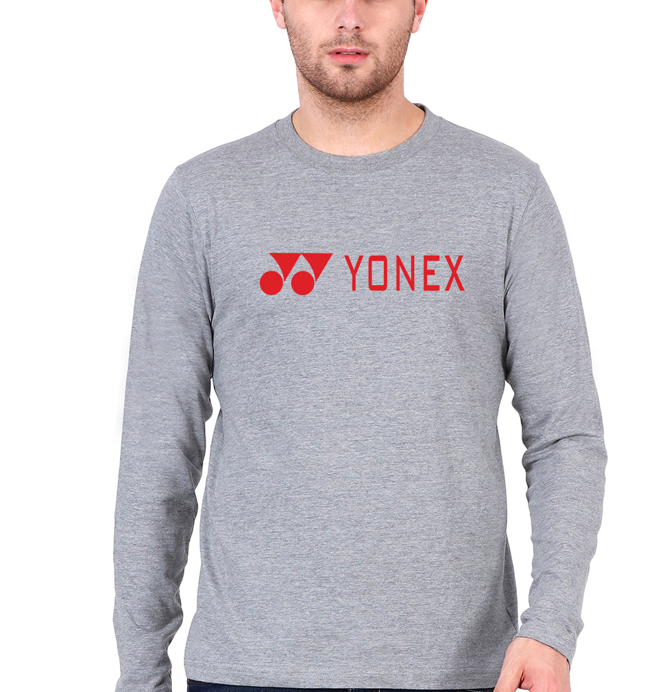 Yonex Full Sleeves T-Shirt for Men-Grey Melange-Ektarfa.online