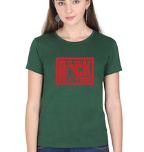 Load image into Gallery viewer, Queen Rock Band We Will Rock You T-Shirt for Women-Dark Green-Ektarfa.online
