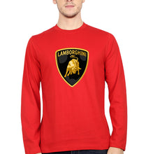 Load image into Gallery viewer, Lamborghini Full Sleeves T-Shirt for Men-Red-Ektarfa.online
