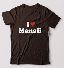 Load image into Gallery viewer, I Love Manali T-Shirt for Men-Coffee Brown-Ektarfa.online
