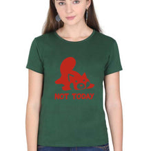 Load image into Gallery viewer, Rocket Raccoon Lazy Not Today T-Shirt for Women-Dark Green-Ektarfa.online
