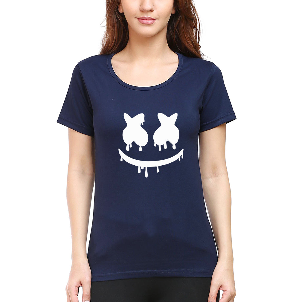 Marshmello T-Shirt for Women-Navy Blue-Ektarfa.online
