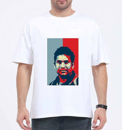 Sachin Tendulkar Oversized T-Shirt for Men-White-Ektarfa.online