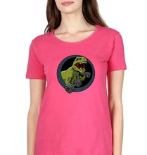 Load image into Gallery viewer, Angry T-Rex Gym T-Shirt for Women-Pink-Ektarfa.online
